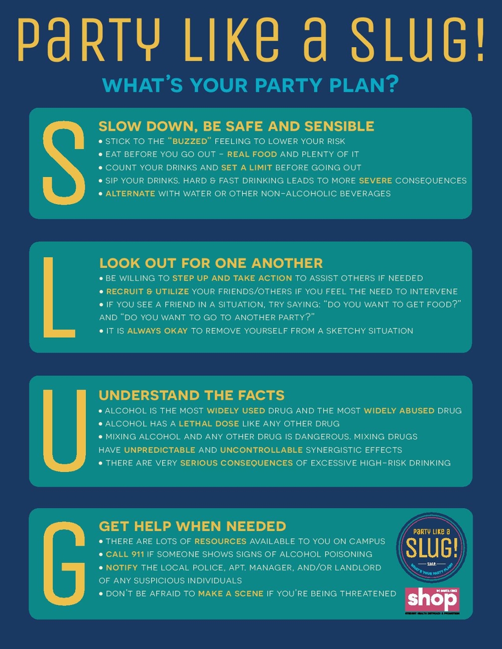 Party like a Slug Party Plan