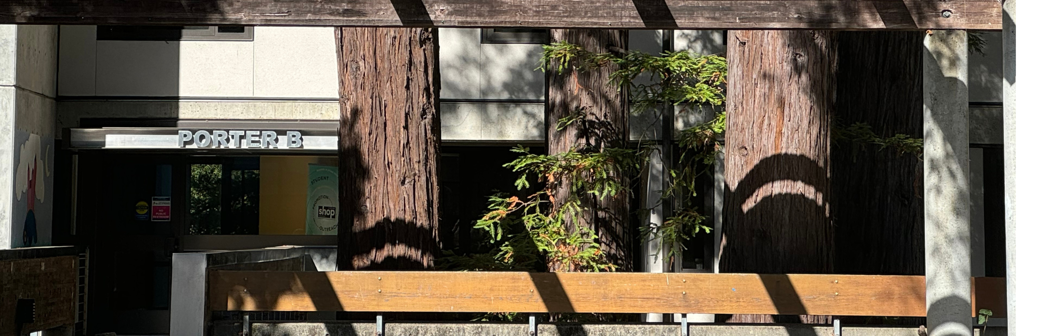 Picture of SHOP Porter B building with trees behind it 